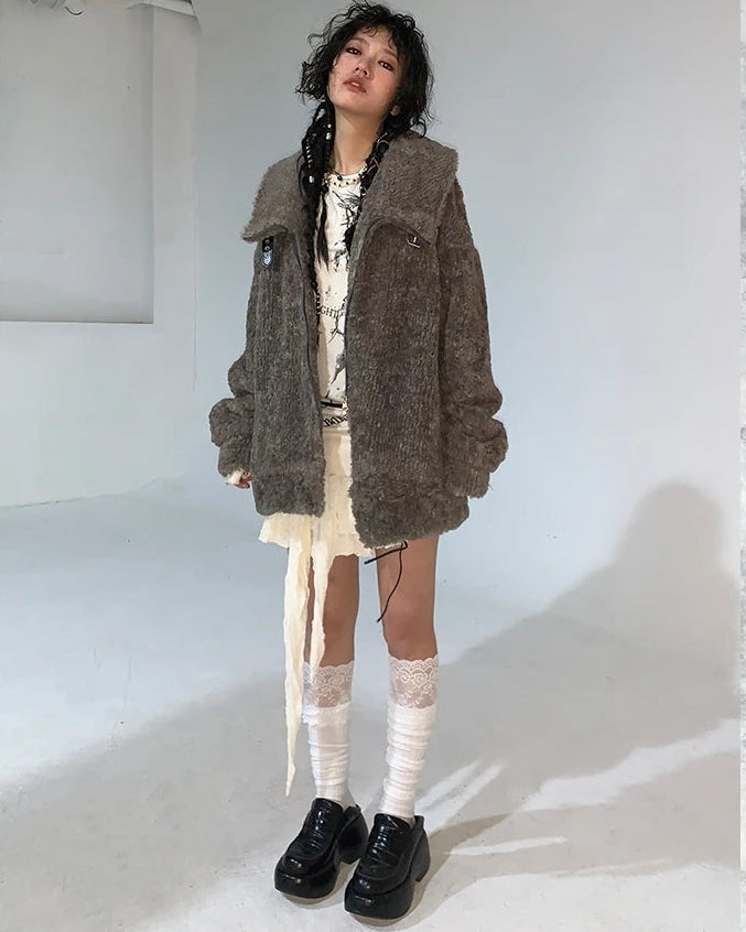 2000s Graffiti Knit Long Sleeve Top