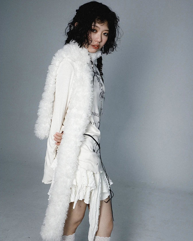 2000s Graffiti Knit Long Sleeve Top