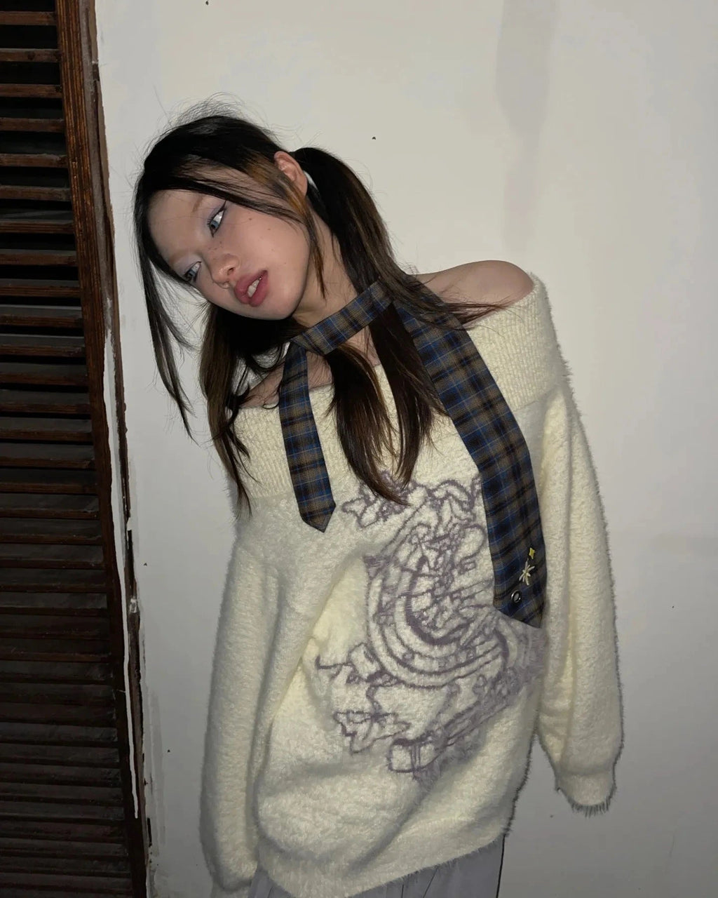 Vintage Embroidered Knit Sweater