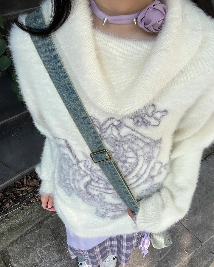 Vintage Embroidered Knit Sweater