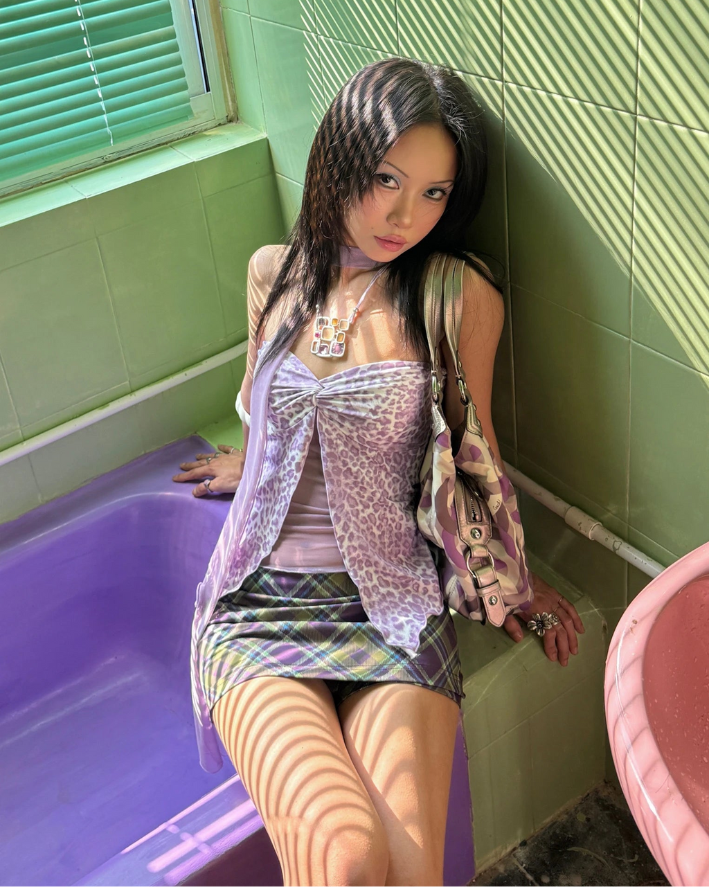 Y2K Leopard Mesh Corset Top