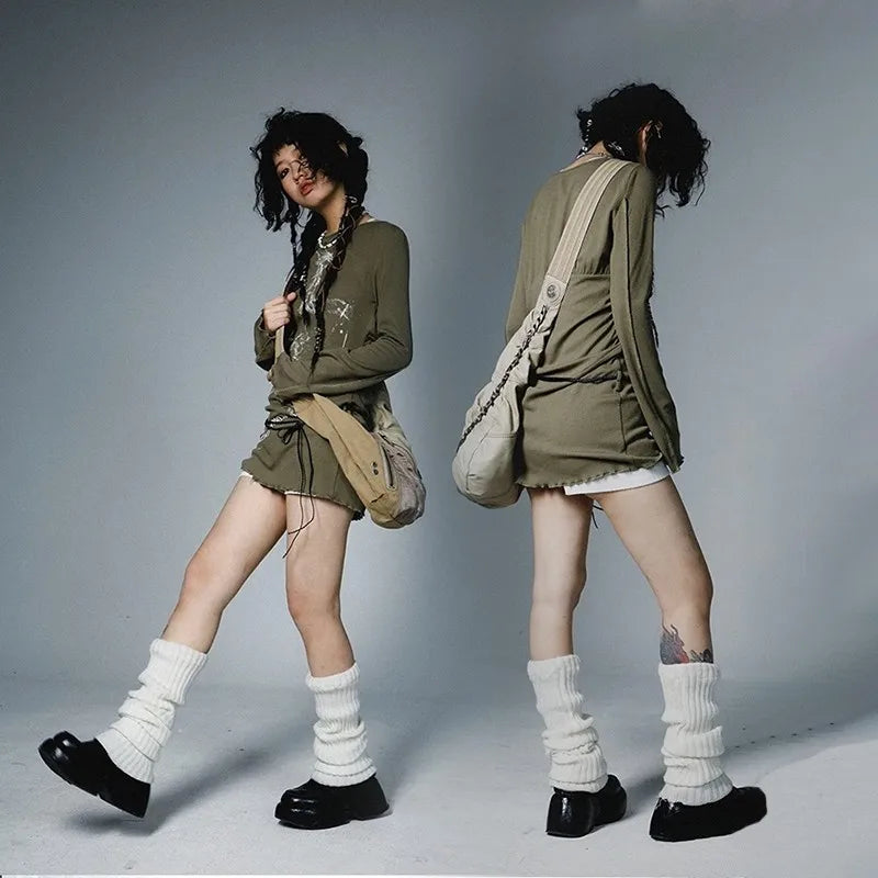 2000s Graffiti Knit Long Sleeve Top