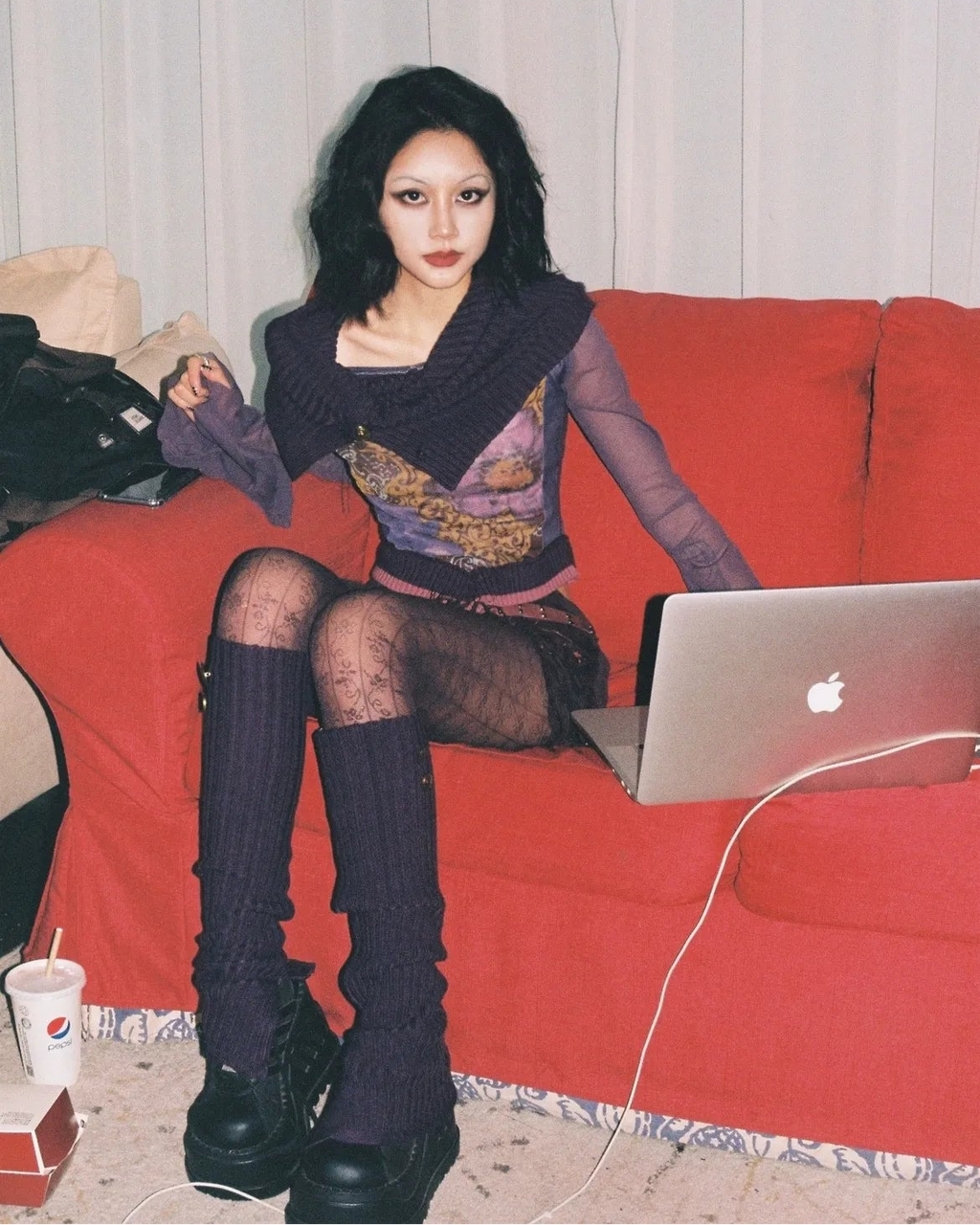 Grunge Off-Shoulder Flare Sleeve Top